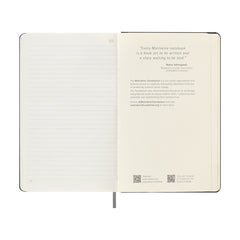 Moleskine Accessories One Size / Black Moleskine - Hard Cover Ruled Large Smart Notebook
