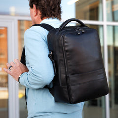 Samsonite Bags One Size / Black Samsonite - Leather Laptop Backpack