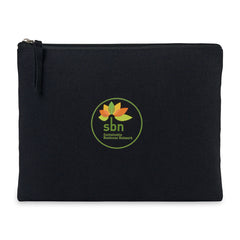Threadfellows Bags One Size / Black Recycled Cotton Zippered Pouch