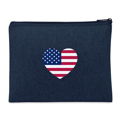 Threadfellows Bags One Size / Indigo Denim Recycled Cotton Zippered Pouch