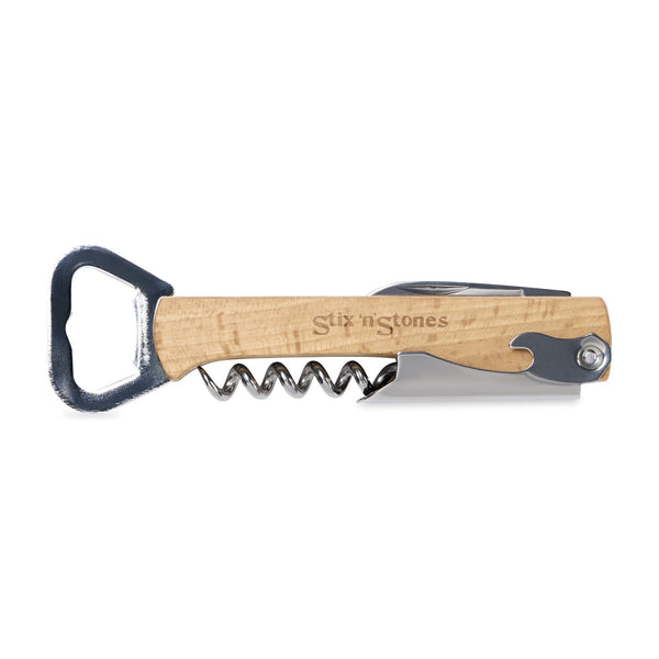 Threadfellows Accessories One Size / Wood 4-in-1 Wine & Bottle Opener