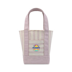 Threadfellows Bags One Size / Pink Stripe Mini Canvas Tote