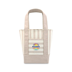 Threadfellows Bags One Size / Tan Stripe Mini Canvas Tote