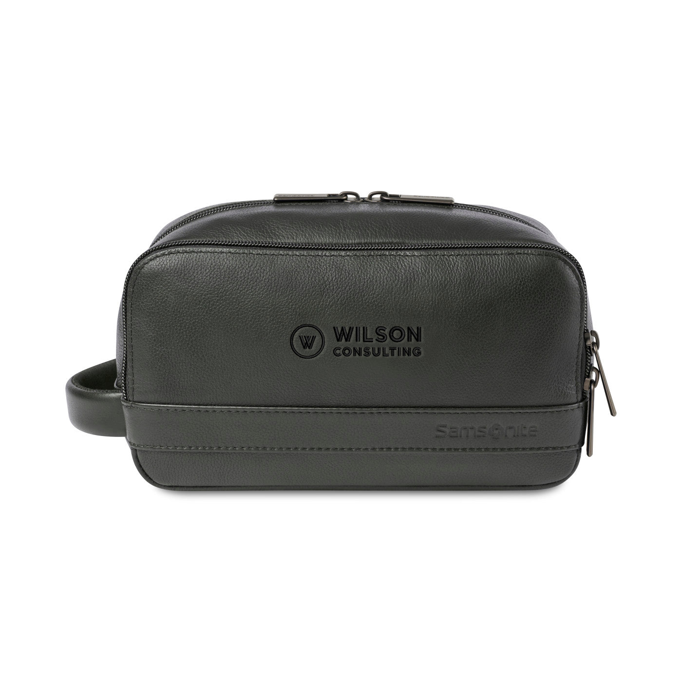 Samsonite Bags One Size / Black Samsonite - Leather Toiletry Bag