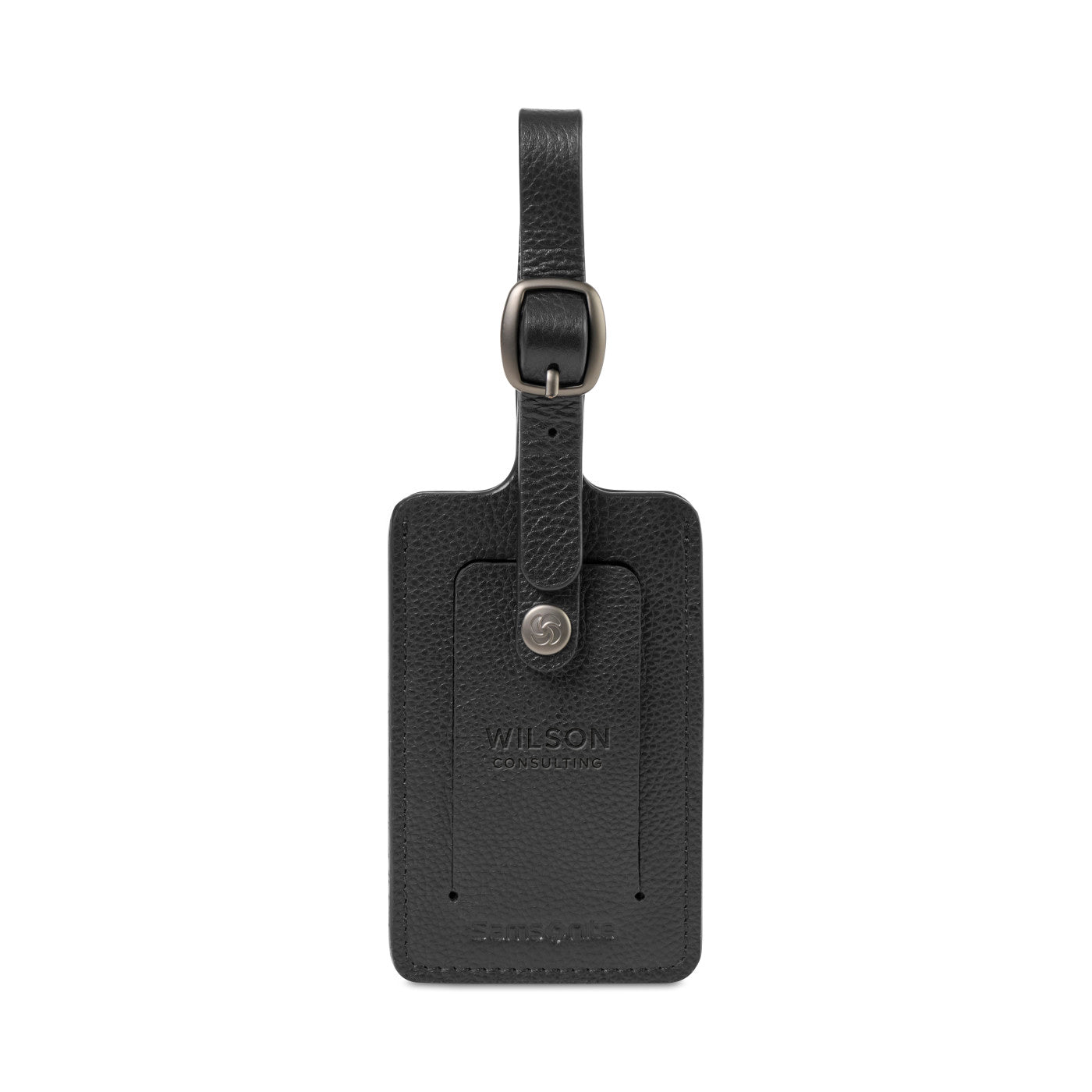Samsonite Bags One Size / Black Samsonite - Leather Luggage Tag