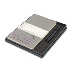 Moleskine Journals & Notebooks One Size / Pebble Grey Moleskine - Large Cahier and GO Pen Gift Set