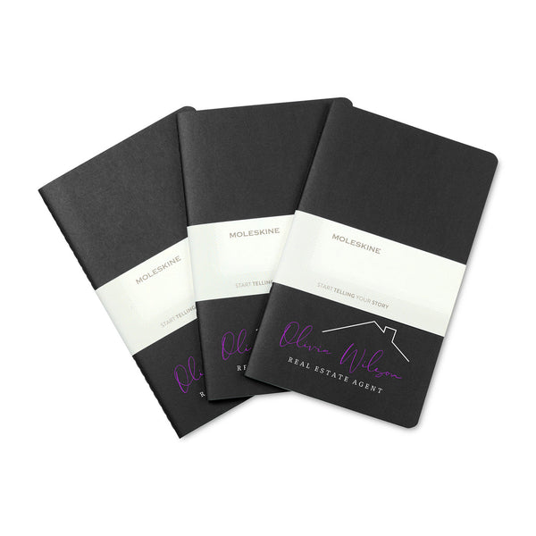 Moleskine Journals & Notebooks One Size / Black Moleskine - Cahier Ruled Large Notebook 3-Pack