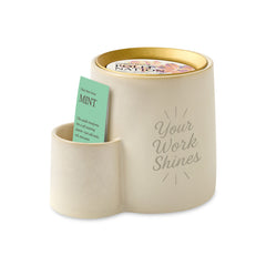 Modern Sprout Outdoor & Leisure One Size / Stone/Pollination Modern Sprout - Ember Earth Candle + Planter