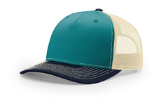 Richardson Headwear Adjustable / Blue Teal/Birch/Navy Richardson - Five-Panel Trucker Cap