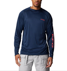Columbia T-Shirts XS / Collegiate Navy/Sunset Red Columbia - Men's PFG Terminal Tackle™ Long Sleeve Shirt