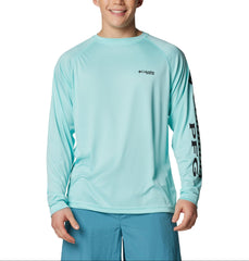 Columbia T-Shirts XS / Gulf Stream/Black Logo Columbia - Men's PFG Terminal Tackle™ Long Sleeve Shirt