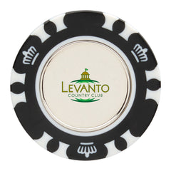 Threadfellows Curated Collection Golf Accessories One Size / Black Recycled Poker Chip w/ Metal Ball Marker