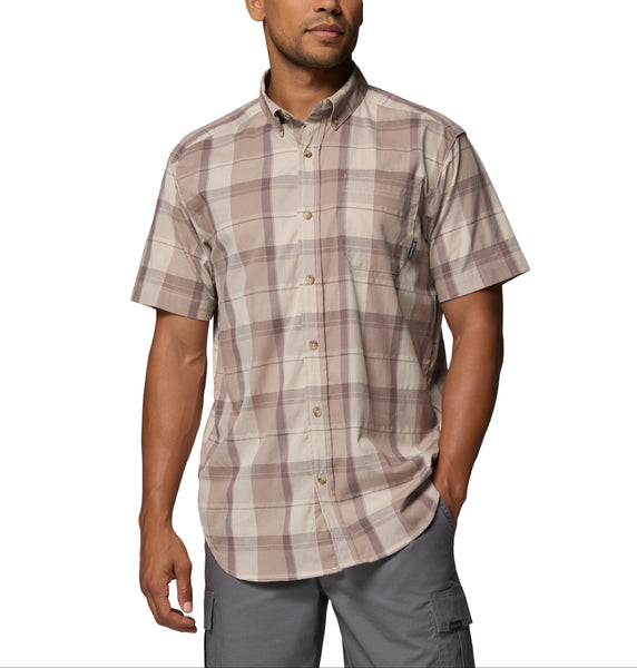Columbia S / Flint Grey/Base Plaid Columbia - Men's Rapid Rivers™ II Short Sleeve Shirt