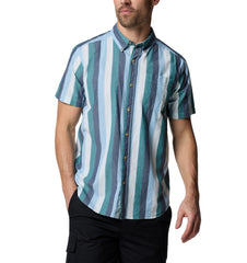 Columbia S / Ripple Blue Wide Stripe Columbia - Men's Rapid Rivers™ II Short Sleeve Shirt