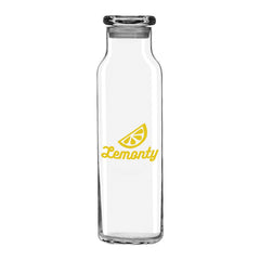 Libbey Glass - 24oz Glass Water Bottle w/ Press-On Lid