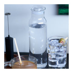 Libbey Glass - 24oz Glass Water Bottle w/ Press-On Lid