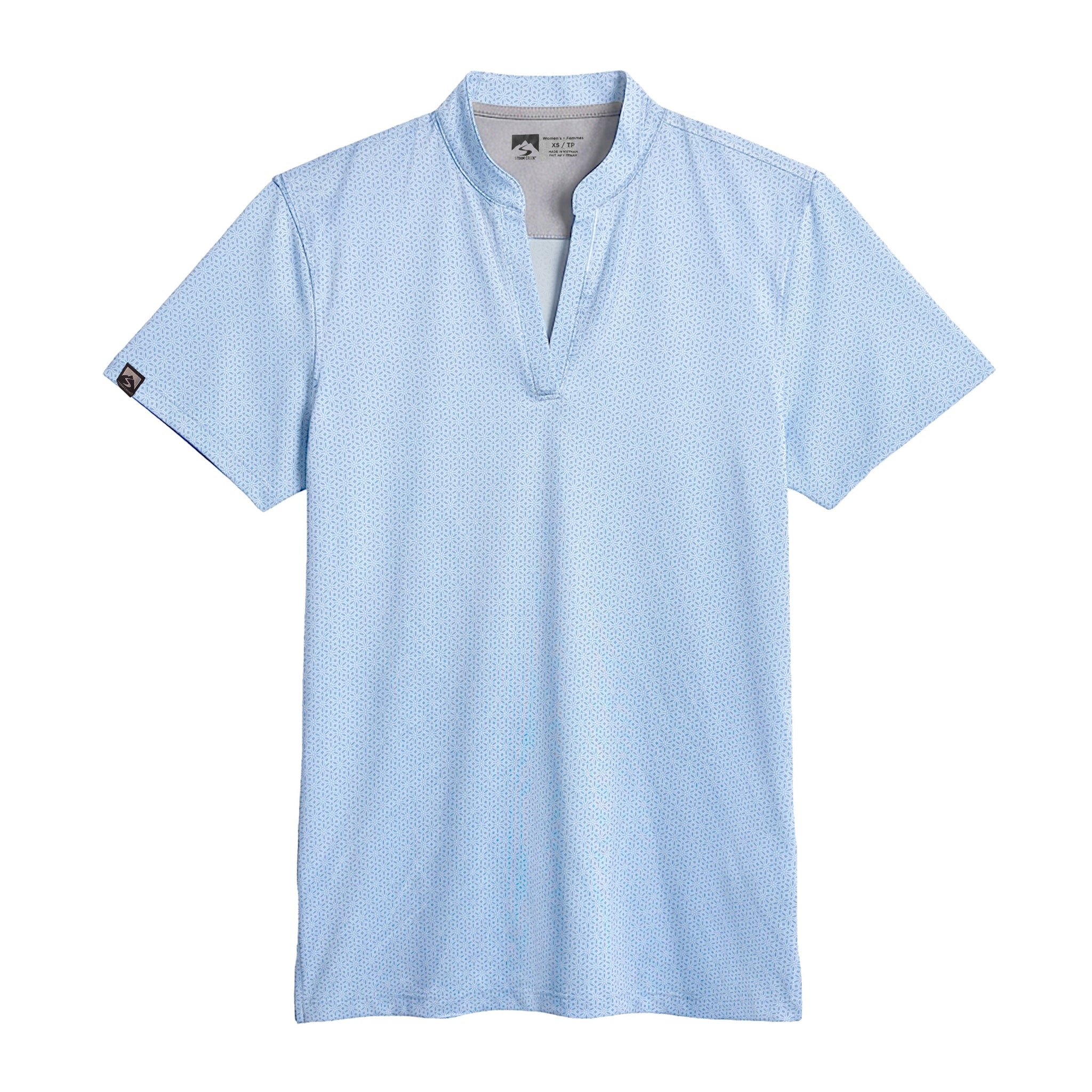 Storm Creek Polos XS / Peri Blue Storm Creek - Women's Vacationer Printed Short Sleeve Polo