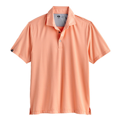 Storm Creek Polos S / Melon Orange Storm Creek - Men's Optimist II Microstripe Short Sleeve Polo