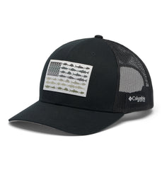 Columbia Headwear One Size / Black/Black/Cool Grey Columbia - PFG Mesh™ Fish Flag Snap Back Cap