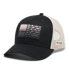 Columbia Headwear One Size / Black/Dark Stone Columbia - PFG Mesh™ Fish Flag Snap Back Cap