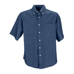 Threadfellows Curated Collection Woven Shirts S / Denim Men's Short Sleeve Hudson Denim Shirt