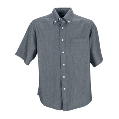 Threadfellows Curated Collection Woven Shirts S / Grey Men's Short Sleeve Hudson Denim Shirt