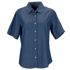 Threadfellows Curated Collection Woven Shirts XS / Denim Women's Short Sleeve Hudson Denim Shirt