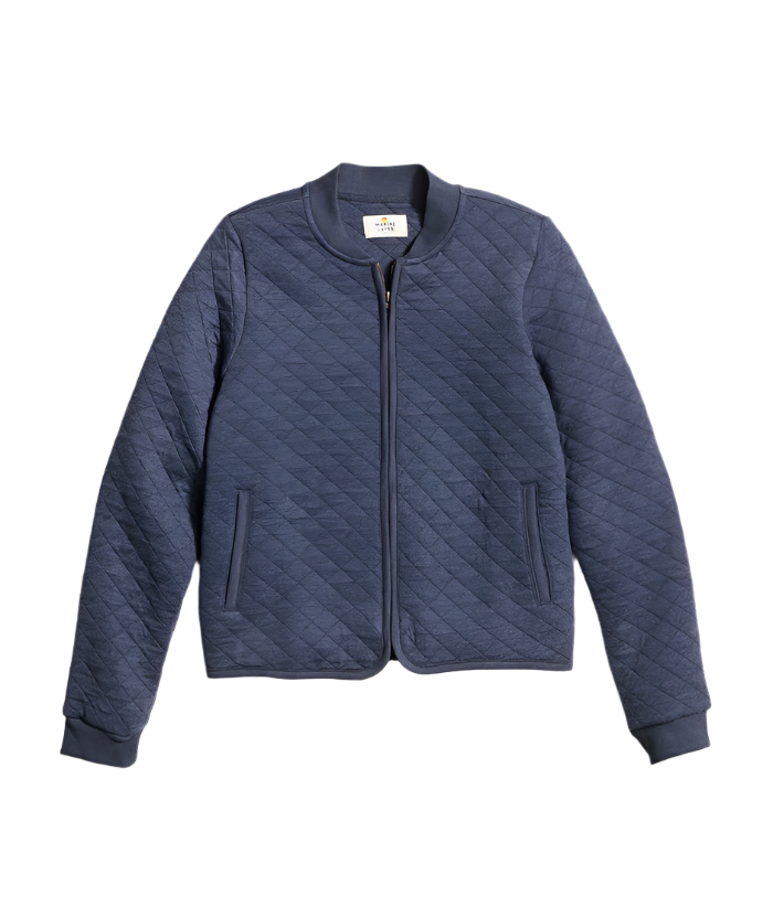 Marine Layer Outerwear XS / Navy Marine Layer - Women's Corbet Quilted Bomber