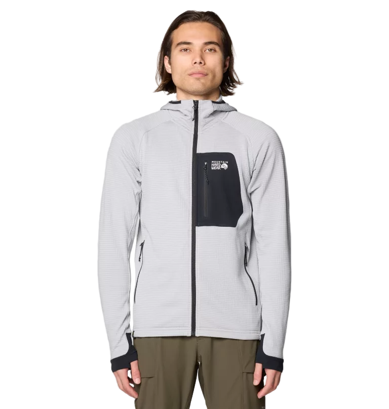 Mountain Hardwear Outerwear S / Glacial Heather Mountain Hardwear - Men's Polartec® Power Grid™ Full-Zip Hoody