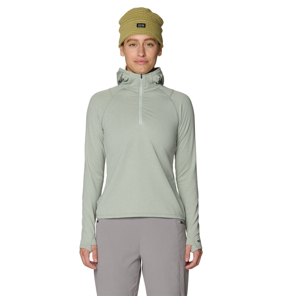 Mountain Hardwear Layering XS / Gamma Grey/Silt Grey Mountain Hardwear - Women's Crater Lake™ Heavyweight Half Zip Hoody