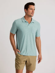 Free Fly Polos S / Ocean Mist Free Fly - Men's Bamboo Slub Polo II