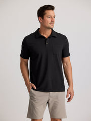 Free Fly Polos S / Black Free Fly - Men's Bamboo Current Polo