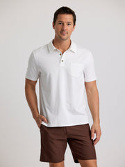 Free Fly Polos S / Bright White Free Fly - Men's Bamboo Current Polo
