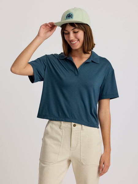 Free Fly Polos XS / Storm Cloud Free Fly - Women's Elevate Sport Polo