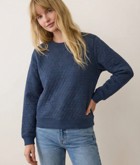 Marine Layer Layering Marine Layer - Women's Corbet Quilted Crewneck