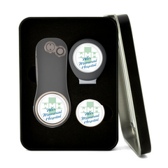 Pitchfix Golf Accessories One Size / Gunmetal Pitchfix - Hybrid 2.0 Golf Divot Tool Window Tin Gift Set w/ Hat Clip