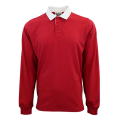 Threadfellows Curated Collection Polos S / Sport Red Rugby Polo
