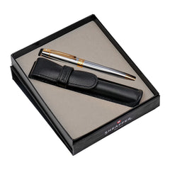 Sheaffer Writing Instruments One Size / Silver Sheaffer - 300 Ballpoint Pen w/ Leather Pouch