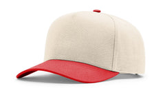 Richardson Headwear Adjustable / Cream/Red Richardson - Full Fabric Five-Panel Champ Cap