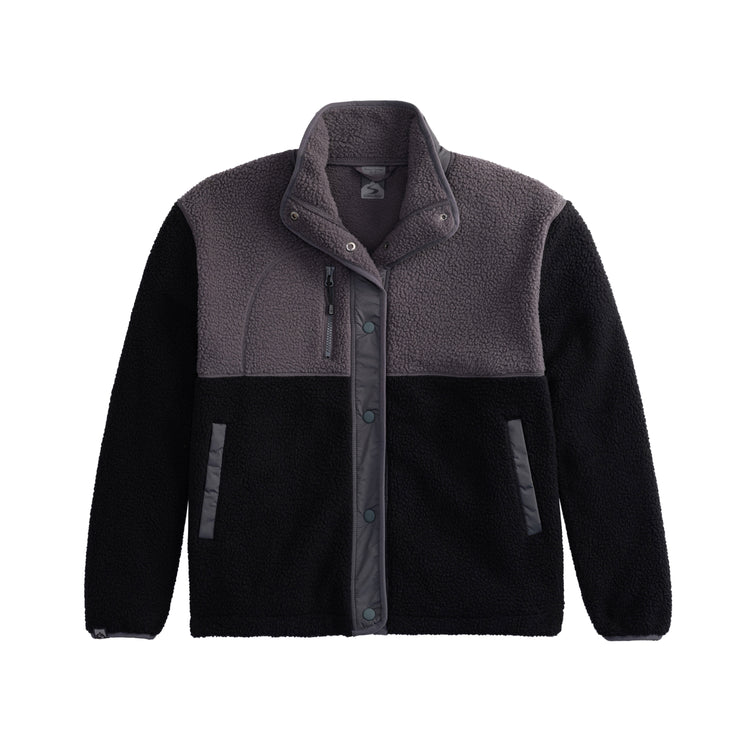Storm Creek Fleece XS / Black/Jet Grey Storm Creek - Women's Warm-Up Colorblock Sherpa Fleece Jacket