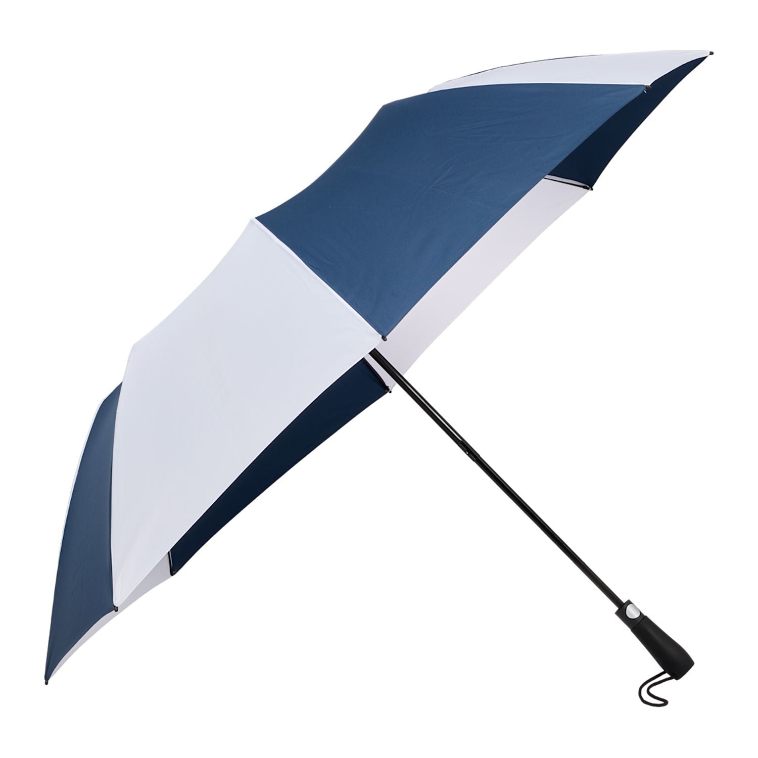 Threadfellows Curated Collection Outdoor & Leisure One Size / Navy/White Recycled Auto-Open Folding Golf Umbrella 58"