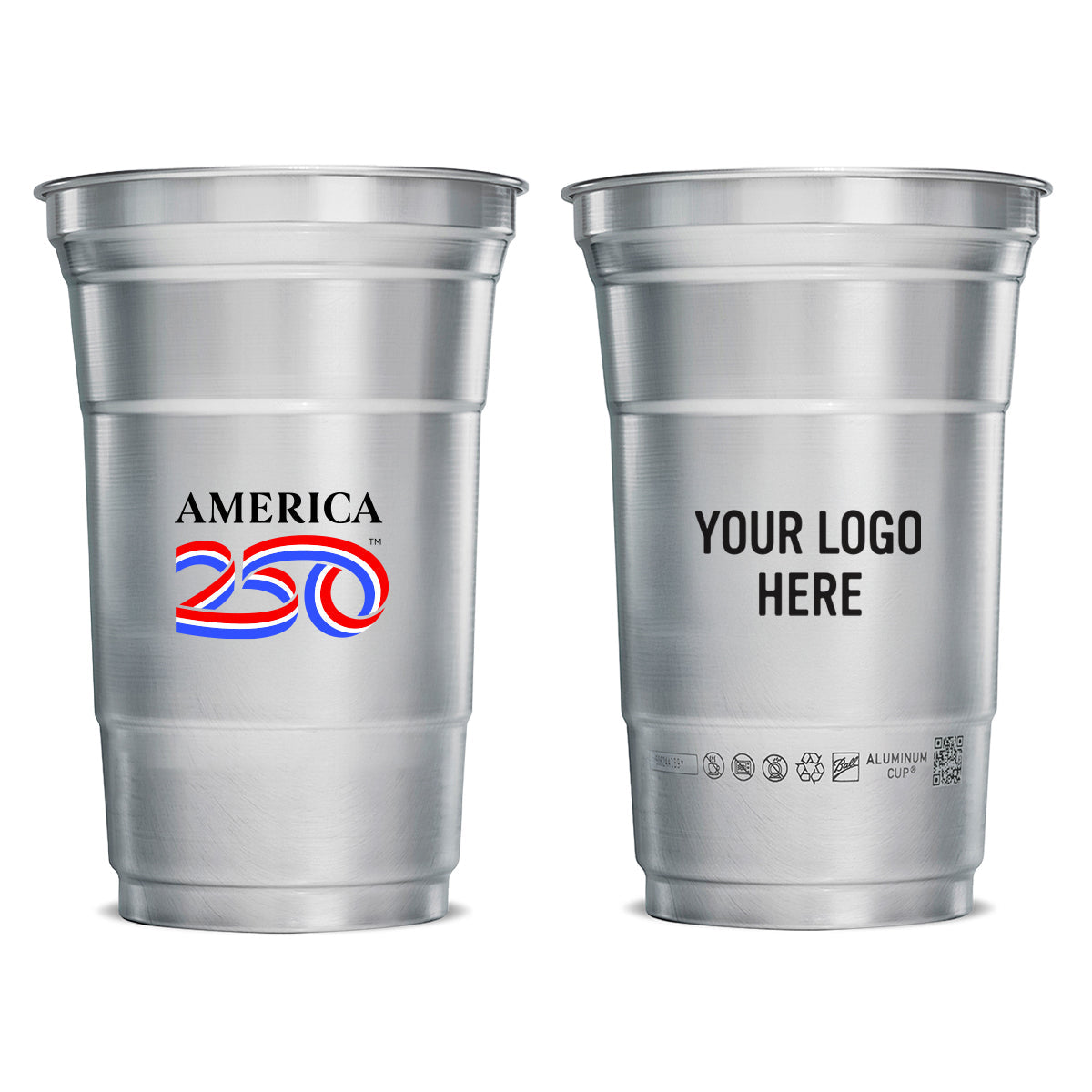 Threadfellows Drinkware One Size / Silver America250™ Top Cup by Ball™ Aluminum Cup 20oz