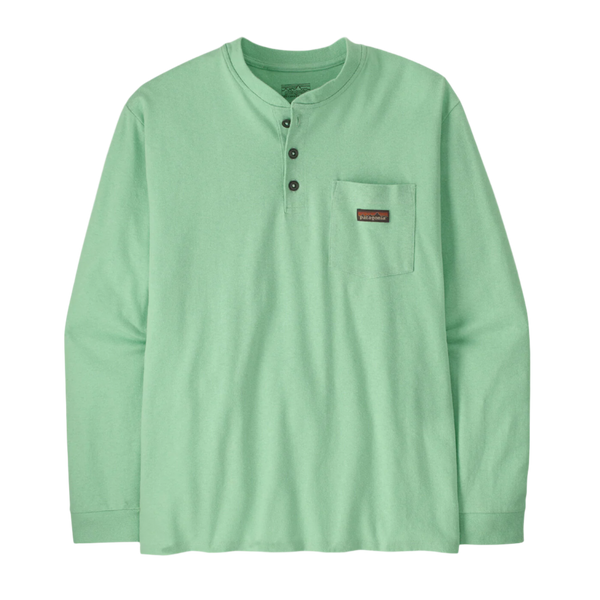 Patagonia T-shirts XS / Rinsed Green Patagonia - Men's Long Sleeve Work Henley Pocket T-Shirt