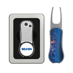 Pitchfix Golf Accessories One Size / White Pitchfix - XL Golf Divot Repair Tool w/ Window Tin