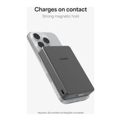 mophie Electronics One Size / Grey mophie - Slim 10,000 mAh Qi2 Wireless Power Bank