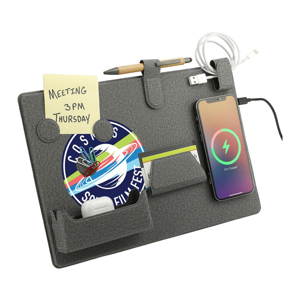 Threadfellows Curated Collection Accessories One Size / Grey MagClick™ Fast Wireless Charging Desk Organizer