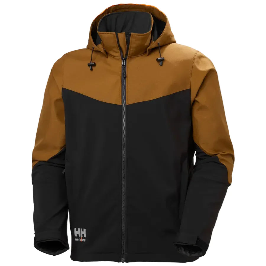 Helly Hansen Workwear Outerwear S / Saddle/Black Helly Hansen Workwear - Men's Oxford Hooded Softshell Jacket