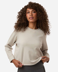 adidas Sweatshirts adidas - Women's Beyond Side-Snap Crewneck Sweatshirt