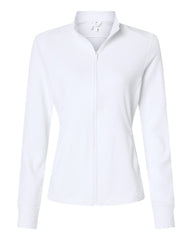 adidas Layering XS / White adidas - Women's Performance Textured Full-Zip Jacket