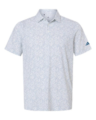 adidas Polos S / White/Dusky Petrol adidas - Men's Ultimate365 Mesh Tango Print Climacool Polo